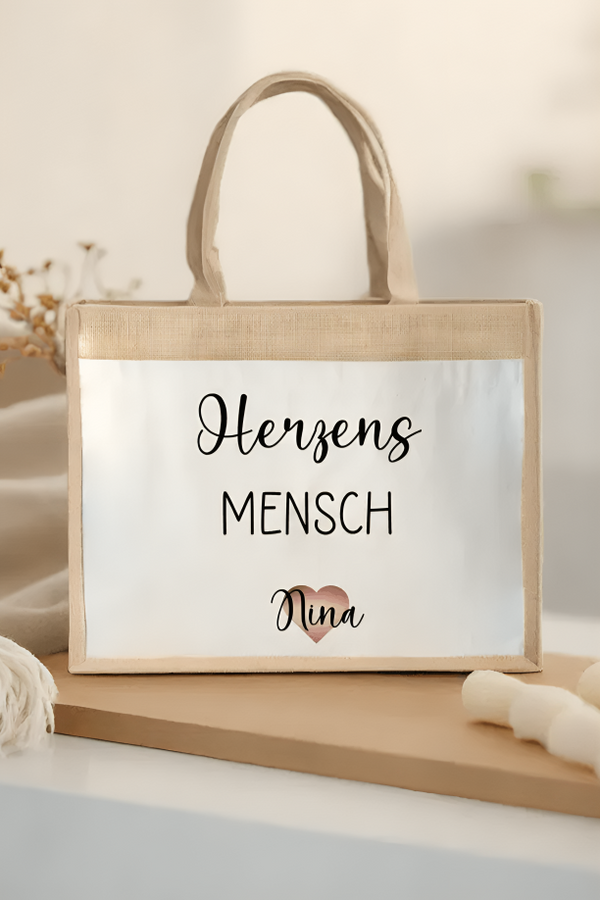 Jutetasche  Herzensmensch💕