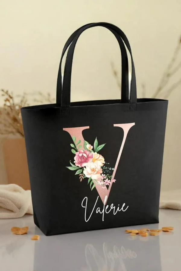 Personalisierte Filztasche mit Initial und Namen🌸