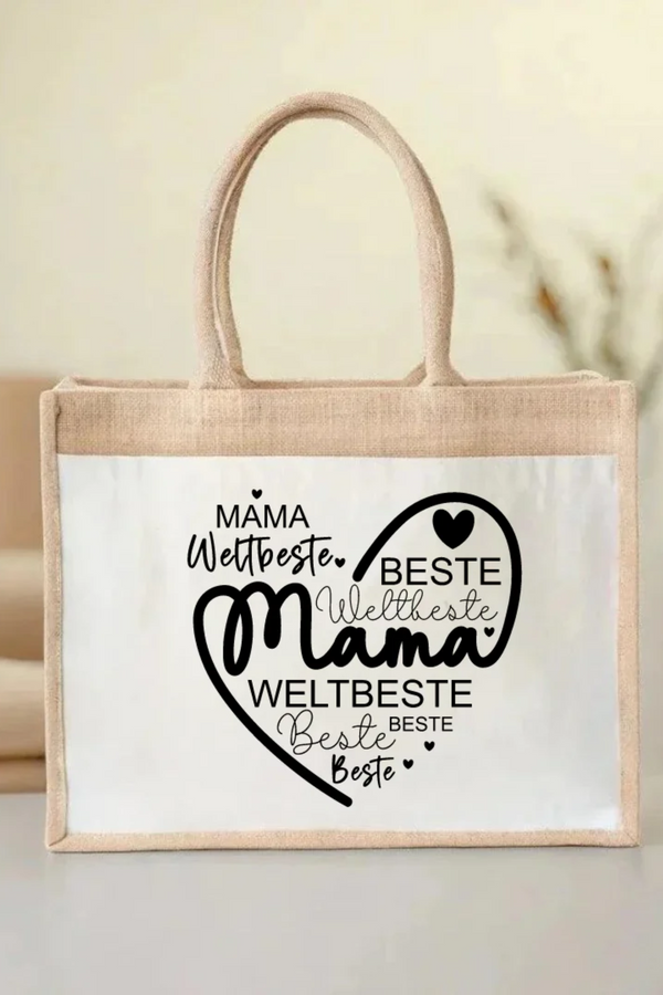 Jutetasche „Mama - weltbeste“ 🌟