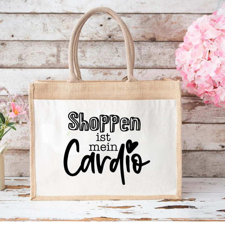 Jutetasche „Shoppen ist mein Cardio“ 🌟 - Lounis