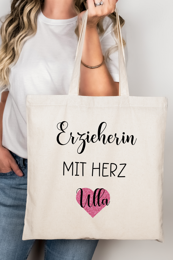 Jutebeutel, Geschenk für Lehrerin, Erzieherin & Hebamme💕