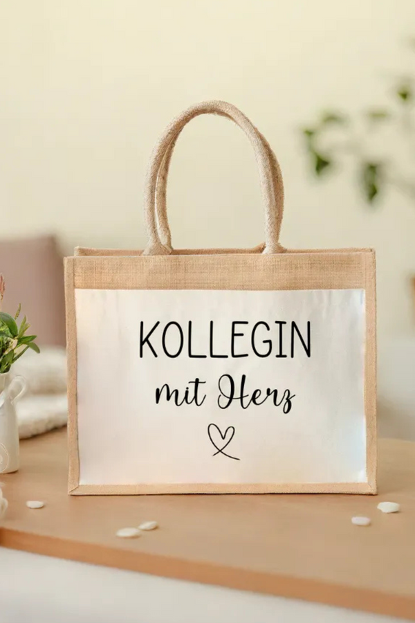 Jutetasche Kollegin mit Herz💕