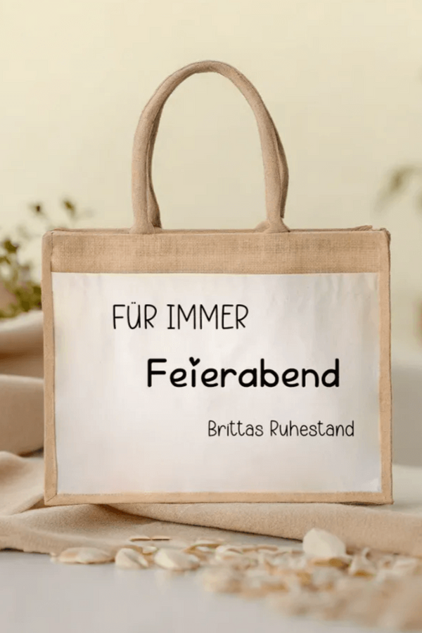 Jutetasche Endlich Feierabend